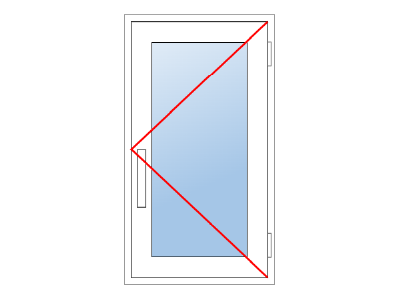 Fenêtre PVC 1 vantail 75x40