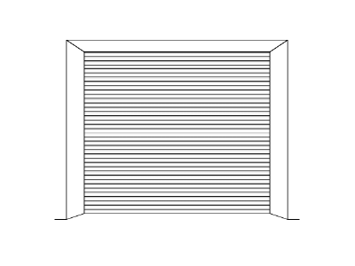 Porte de garage enroulable, lames aluminium 55mm 210x240