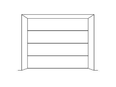 Porte de garage sectionnelle 215x260