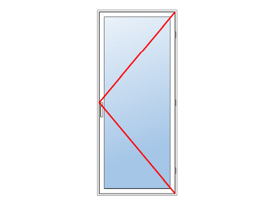 Porte fenêtre PVC 1 vantail 215x90