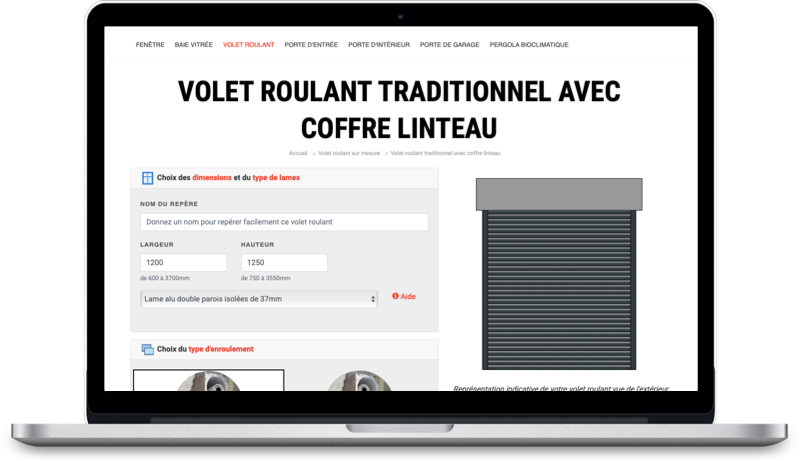 Fenêtres personnalisables grace au configurateur en ligne