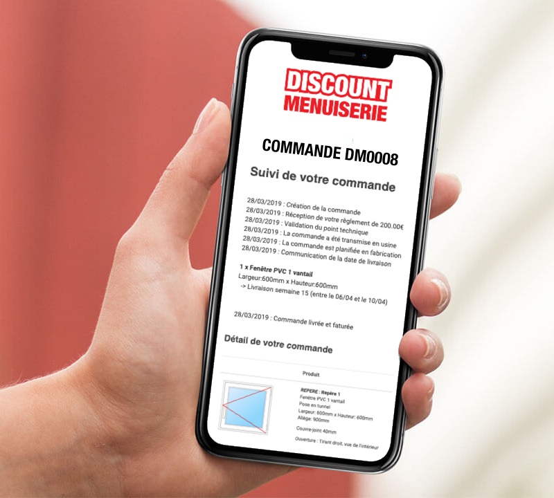Suivi en ligne de votre commande de menuiseries sur mesure